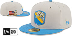 Chargers 2023 SALUTE-TO-SERVICE Stone-Blue Fitted Hat by New Era - 2nd View