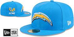 Chargers 2024 NFL DRAFT Blue Fitted Hat by New Era - 2nd View