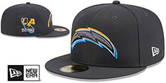 Chargers 2024 ONSTAGE NFL DRAFT Grey Fitted Hat by New Era - 2nd View