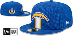 Chargers 2024 NFL SIDELINE Blue Fitted Hat by New Era - 2nd View