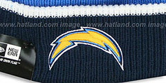 Chargers NFL FIRESIDE Blue-Navy Knit Beanie Hat by New Era - 2nd View