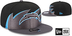 Chargers NFL TIDAL WAVE SNAPBACK Black-Charcoal Hat by New Era - 2nd View