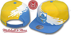 Chargers PAINTBRUSH SNAPBACK Gold-White-Sky Hat by Mitchell and Ness - 2nd View