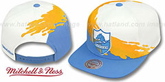 Chargers PAINTBRUSH SNAPBACK White-Gold-Sky Hat by Mitchell and Ness - 2nd View