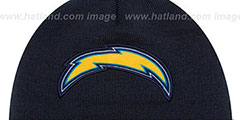 Chargers TEAM-RELATION Navy-Sky Knit Beanie by New Era - 2nd View