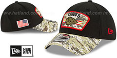 Chiefs 2021 SALUTE-TO-SERVICE FLEX Black-Desert Hat by New Era - 2nd View