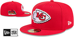 Chiefs 2024  NFL DRAFT Red Fitted Hat by New Era - 2nd View