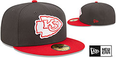 Chiefs 2T COLOR PACK Charcoal-Red Fitted Hat by New Era - 2nd View