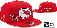 Chiefs MULTI-AROUND Red Fitted Hat by New Era - 2nd View