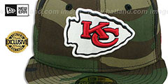 Chiefs NFL TEAM-BASIC Army Camo Fitted Hat by New Era - 2nd View