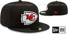 Chiefs NFL TEAM-BASIC Black Fitted Hat by New Era - 2nd View