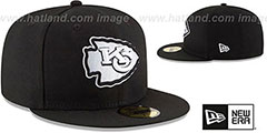 Chiefs NFL TEAM-BASIC Black-White Fitted Hat by New Era - 2nd View