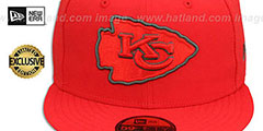 Chiefs NFL TEAM-BASIC Fire Red-Charcoal Fitted Hat by New Era - 2nd View