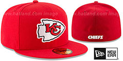 Chiefs NFL TEAM-BASIC Red Fitted Hat by New Era - 2nd View