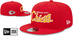 Chiefs TEAM SCRIPT SNAPBACK Red Hat by New Era - 2nd View