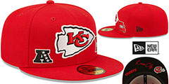 Chiefs TRIPLE THREAT IDENTITY Red Fitted Hat by New Era - 2nd View