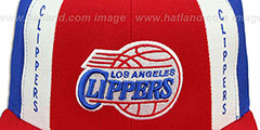 Clippers AJD THROWBACK PINWHEEL Red-Royal Fitted Hat by Reebok - 2nd View