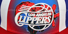 Clippers MARVEL RETRO-SLICE SNAPBACK Royal-Red Hat by New Era - 2nd View