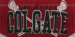 Colgate LACROSSE SUPER-ARCH SNAPBACK Burgundy-Grey Hat by Zephyr - 2nd View