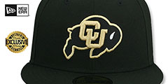 Colorado NCAA BUFFALO TEAM-BASIC Black Fitted Hat by New Era - 2nd View