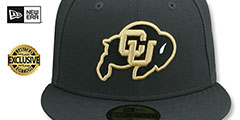 Colorado NCAA BUFFS TEAM-BASIC Charcoal Fitted Hat by New Era - 2nd View