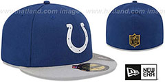 Colts 2015 NFL DRAFT Royal-Grey Fitted Hat by New Era - 2nd View