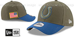 Colts 2017 SALUTE-TO-SERVICE FLEX Green-Royal Hat by New Era - 2nd View