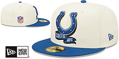 Colts 2022 NFL SIDELINE Cream-Royal Fitted Hat by New Era - 2nd View