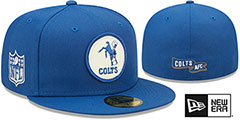 Colts 2022 NFL THROWBACK SIDELINE Royal Fitted Hat by New Era - 2nd View