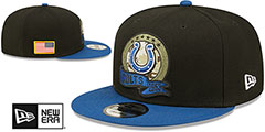 Colts 2022 SALUTE-TO-SERVICE SNAPBACK Black-Royal Hat by New Era - 2nd View