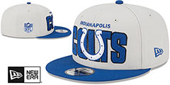 Colts 2023 NFL DRAFT SNAPBACK Stone-Royal Hat by New Era - 2nd View