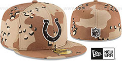 Colts NFL TEAM-BASIC Desert Storm Camo Fitted Hat by New Era - 2nd View