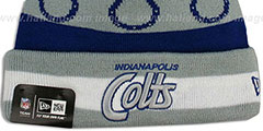 Colts REPEATER SCRIPT Knit Beanie Hat by New Era - 2nd View