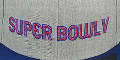 Colts SUPER BOWL V SNAPBACK Grey-Royal Hat by New Era - 2nd View