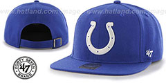 Colts SUPER-SHOT STRAPBACK Royal Hat by Twins 47 Brand - 2nd View