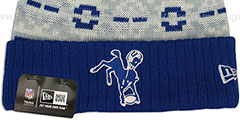 Colts THROWBACK RETRO CHILL Knit Beanie Hat by New Era - 2nd View