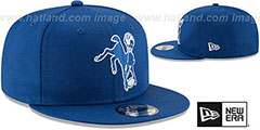 Colts THROWBACK TEAM-BASIC SNAPBACK Royal Hat by New Era - 2nd View