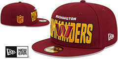 Commanders 2023 NFL DRAFT Burgundy Fitted Hat by New Era - 2nd View