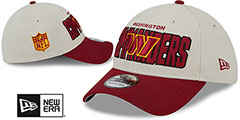 Commanders 2023 NFL DRAFT FLEX Stone-Burgundy Hat by New Era - 2nd View