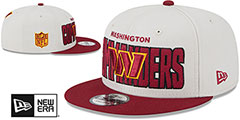 Commanders 2023 NFL DRAFT SNAPBACK Stone-Burgundy Hat by New Era - 2nd View