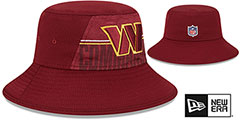 Commanders 2023 NFL TRAINING CAMP BUCKET Burgundy Hat by New Era - 2nd View