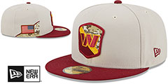 Commanders 2023 SALUTE-TO-SERVICE Stone-Burgundy Fitted Hat by New Era - 2nd View