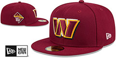 Commanders 2024  NFL DRAFT Burgundy Fitted Hat by New Era - 2nd View