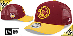 Commanders LP TRUCKER SIDELINE SNAPBACK Burgundy-Gold Hat by New Era - 2nd View