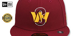 Commanders NFL LIGATURE Burgundy Fitted Hat by New Era - 2nd View