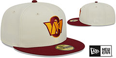 Commanders NFL LIGATURE White-Burgundy Fitted Hat by New Era - 2nd View