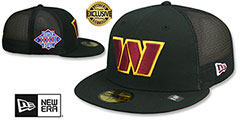 Commanders SB XXII MESH-BACK SIDE-PATCH Black-Black Fitted Hat by New Era - 2nd View