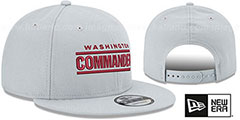 Commanders TEAM-WORDMARK SNAPBACK Grey Hat by New Era - 2nd View