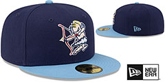 Empire 66ers THEME NIGHT Navy-Sky Fitted Hat by New Era - 2nd View