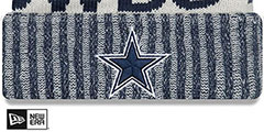 Cowboys 17 STADIUM BEANIE Navy Knit Hat by New Era - 2nd View